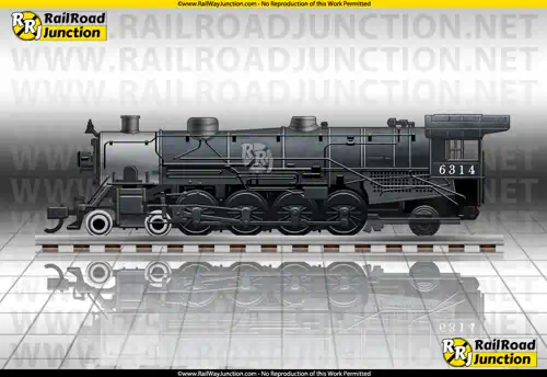 Profile image of a 4-8-2 Mountain steam locomotive