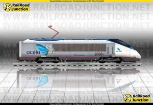 Color image representing the AMTRAK Acela (Acela Express) locomotive unit