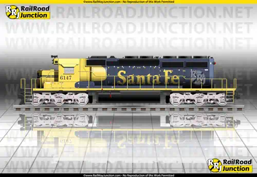 Color image representing the EMD SD40-2 locomotive unit