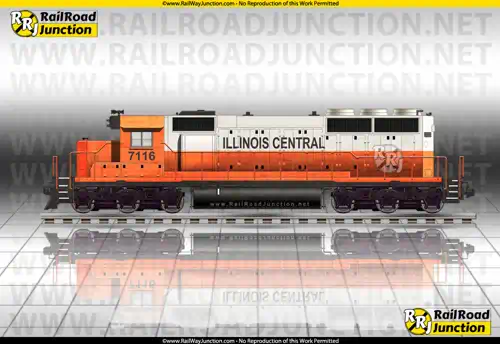 Color image representing the EMD SD40 locomotive unit